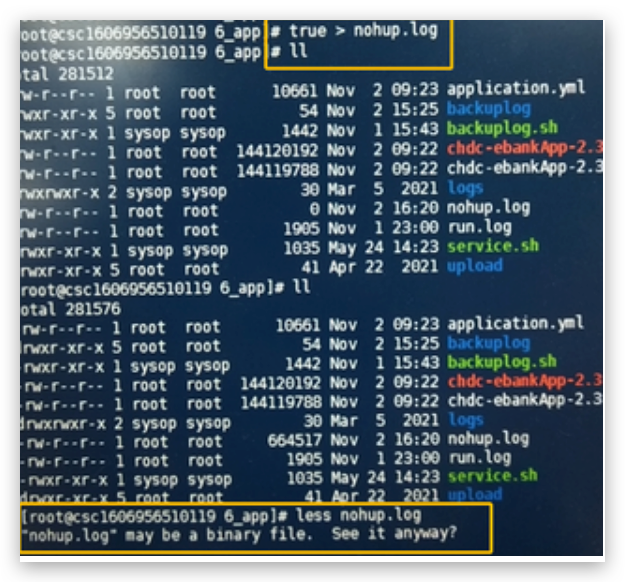 echo '' > 1.log 和 true >1.log 哪种清理日志方式更合理
