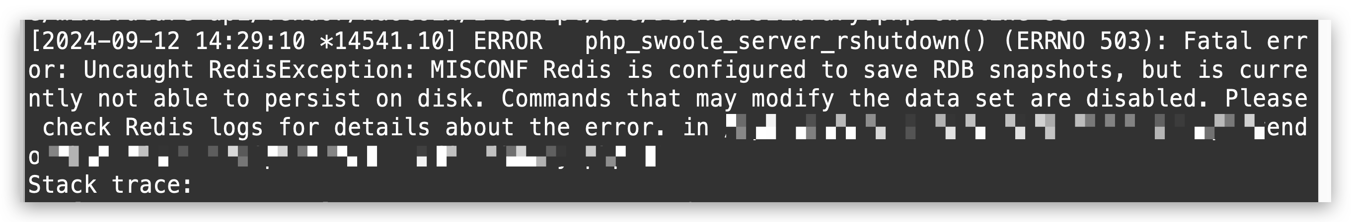 Redis持久化问题 MISCONF Redis is configured to save RDB snapshots