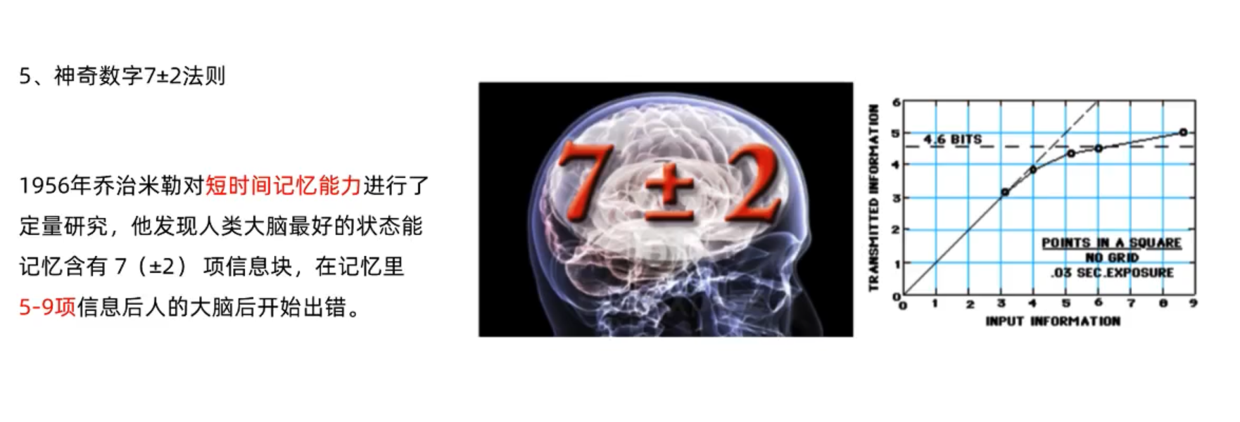 神奇数字 7±2 的课程示意 神奇数字 7±2 的课程示意