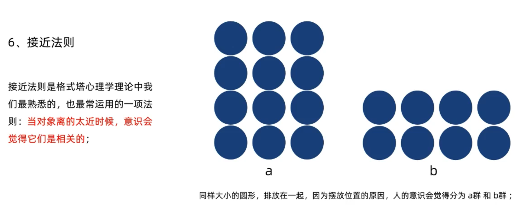 相同元素使用不同间距形成分组 相同元素使用不同间距形成分组